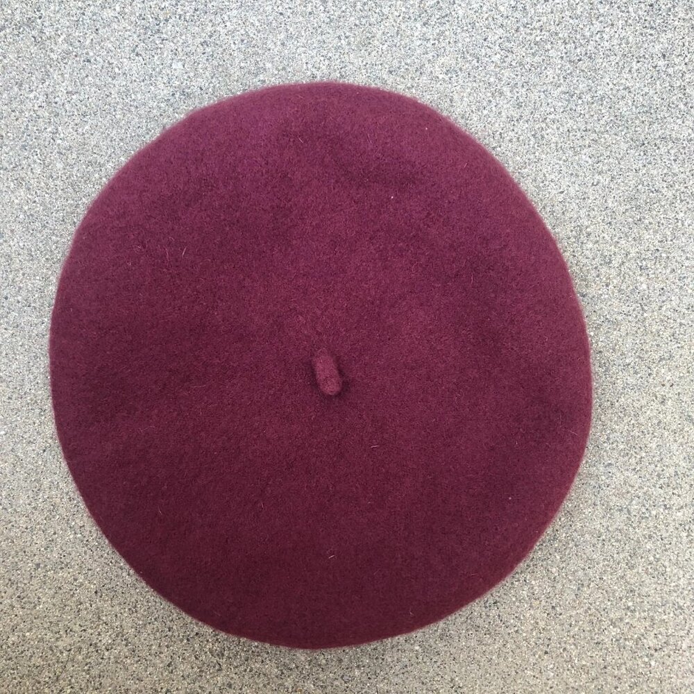 RUBI Wool Blend French Beret Artist Hat Cap Red Felt Painters One Size​